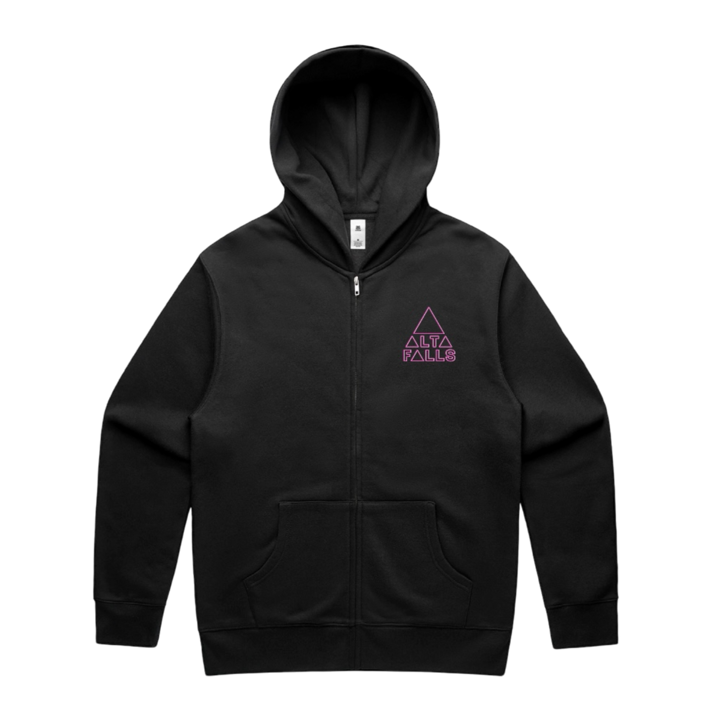 Black AF Neon Zip Hood